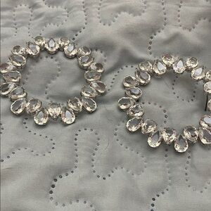 Swarovski Elegant Silver Crystal Earring Set